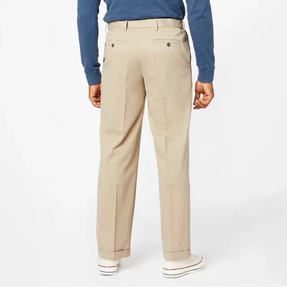 Dockers Comfort Khaki Men’s Comfort Waistband Relaxed Fit Pleated Pants 40X32 - Picture 2 of 14